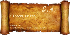 Siposs Anita névjegykártya
