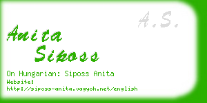 anita siposs business card